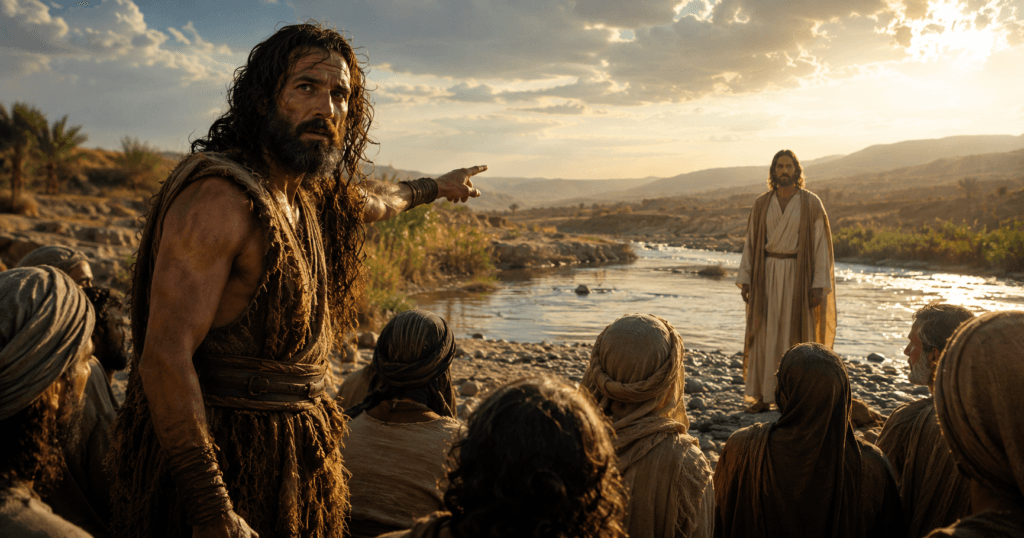 São João Batista apontou Jesus como o Cordeiro de Deus