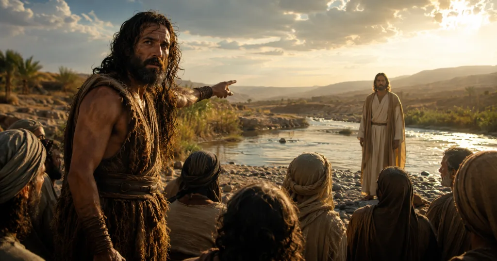 São João Batista apontou Jesus como o Cordeiro de Deus