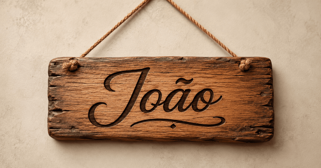 João é o seu nome, escrito na tabuinha, evangelho do dia 24 de junho
