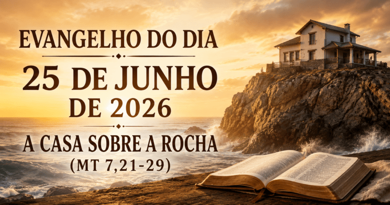 Liturgia Diária e Evangelho do Dia 25 de Junho de 2026: A Casa Sobre a Rocha (Mt 7,21-29)