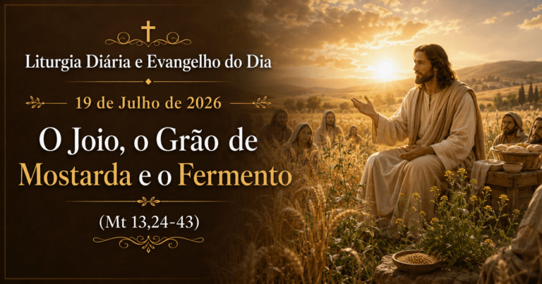 Reflexão do evangelho do dia 19 de julho de 2026 sobre o joio e o trigo