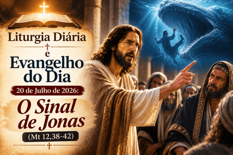 Reflexão do evangelho do dia 20 de julho de 2026 sobre o sinal de Jonas