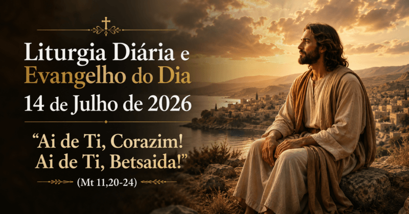 Liturgia Diária e Evangelho do Dia 14 de Julho de 2026: Ai de Ti, Corazim! Ai de Ti, Betsaida! (Mt 11,20-24)