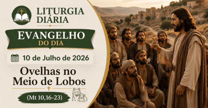 Liturgia Diária e Evangelho do Dia 10 de Julho de 2026: Ovelhas no Meio de Lobos (Mt 10,16-23)