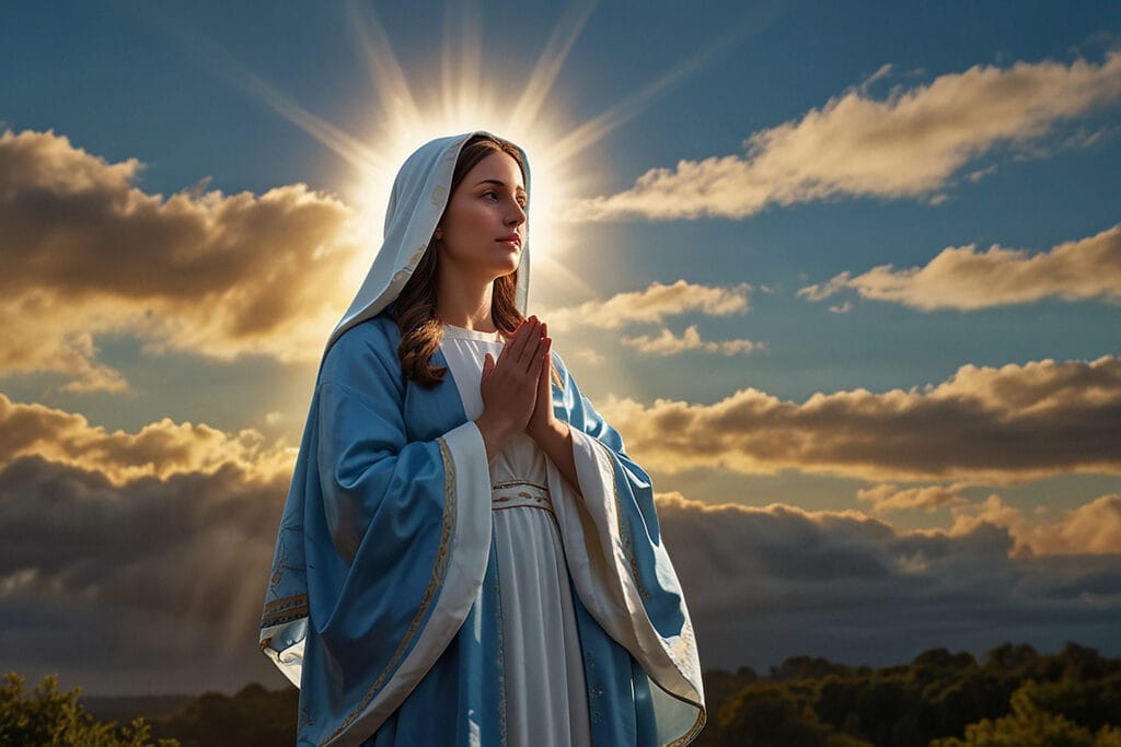 Nossa Senhora do Carmo esperando do lado de fora no evangelho do dia 16 de julho