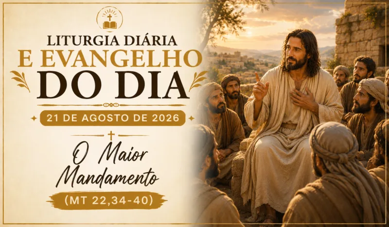 Liturgia Diária e Evangelho do Dia 21 de Agosto de 2026: O Maior Mandamento (Mt 22,34-40)