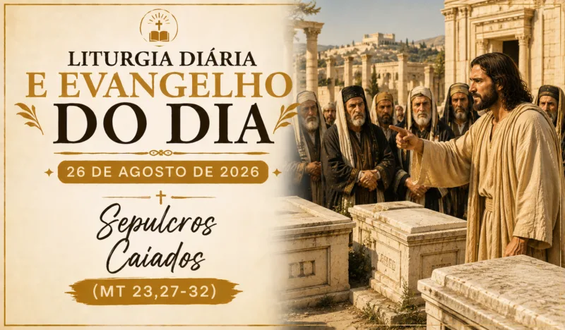 Liturgia Diária e Evangelho do Dia 26 de Agosto de 2026: Sepulcros Caiados (Mt 23,27-32)