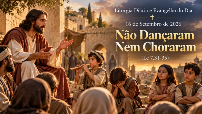 Liturgia Diária e Evangelho do Dia 16 de Setembro de 2026: Não Dançaram Nem Choraram (Lc 7,31-35)