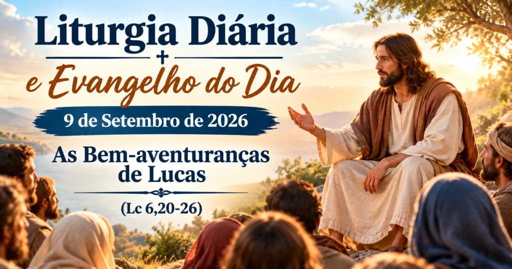 Reflexão do evangelho do dia 9 de setembro de 2026 sobre as bem-aventuranças