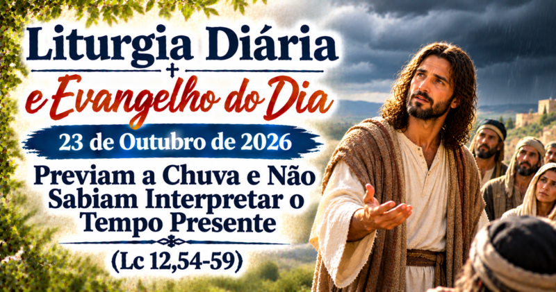 Interpretar o Tempo Presente: Evangelho do Dia 23/10
